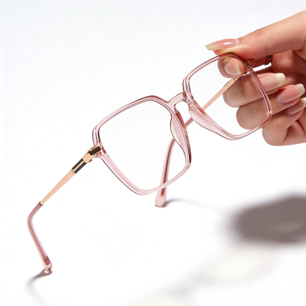 OPRAWKI ZERÓWKI DAMSKIE SQUARE PINK